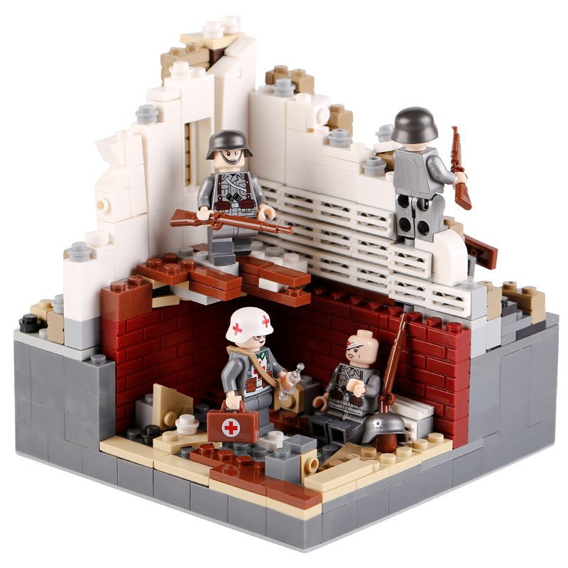 German army Redoubt soldier Minifigures Fit Lego WW2 The Battle of Berlin Sets
