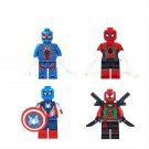 Spider-Man Petite Spider-Man Captain America Minifigures Fit Lego Super Heroes Set