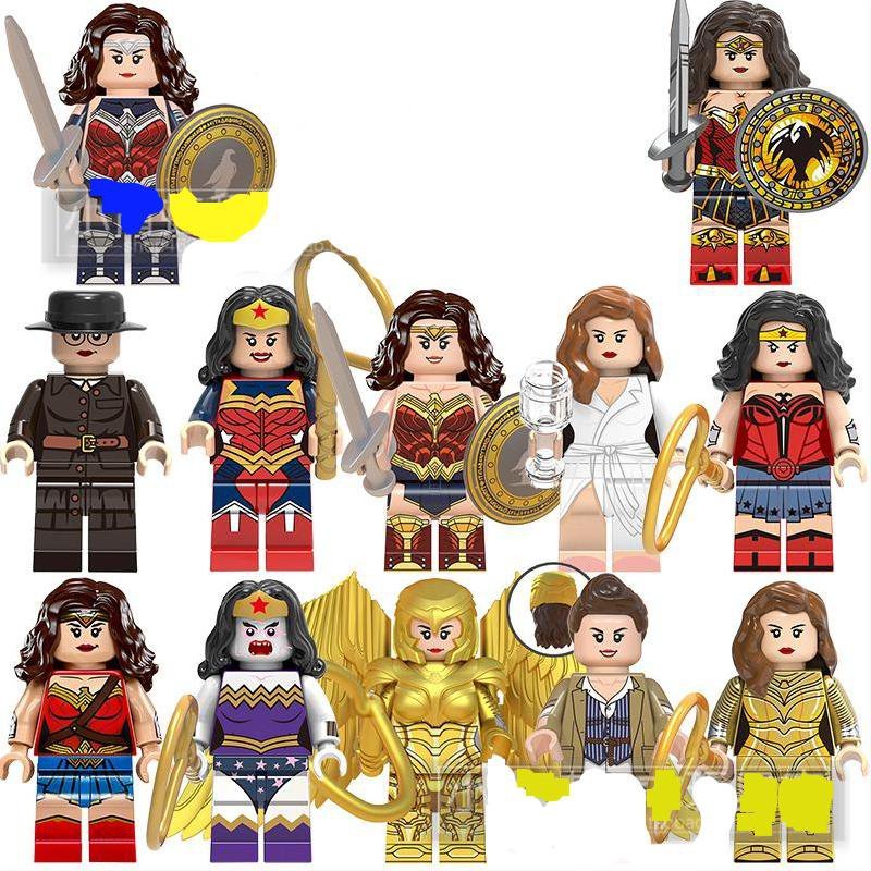12pcs Wonder Woman Minifigures Fit Lego Wonder Woman Movie Sets
