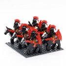 6pcs Magic Dragon Knight Minifigures Fit Lego Medieval Knights Sets