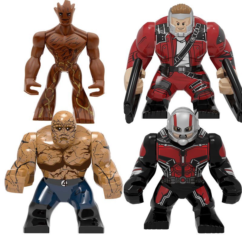 4 Big Star-Lord Thing Ant-Man Minifigures Fit Lego Super Heroes Movie Sets
