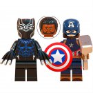 Heavy Black Panther and Captain America Minifigures Fit Lego The Avengers Sets