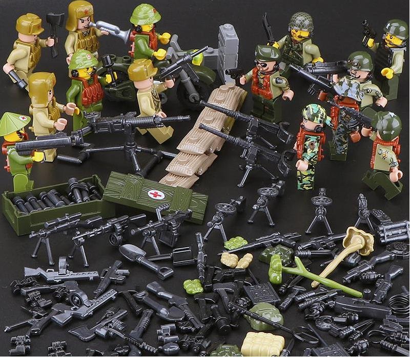 North Vietnam Army and America Army Minifigures Fit Lego Vietnam War Sets