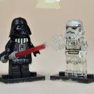 Transparent Stormtrooper and Darth Vader Minifigures Fit Lego Star Wars TV Sets