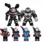 6pcs Big War Machine Minifigures Fit Lego Iron Man Movie Sets