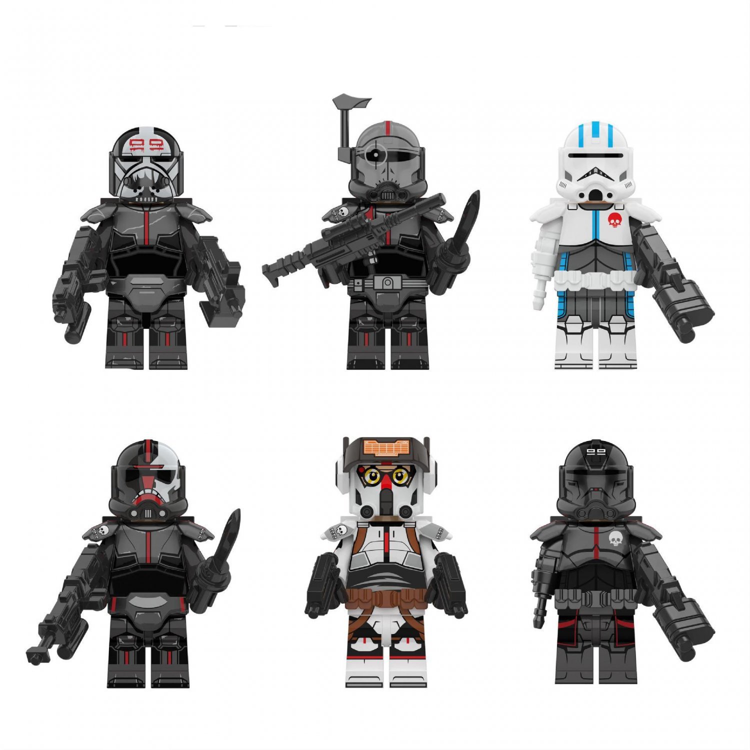 Clone Force Tech Wredcer Hunters Minifigures Fit Lego Star Wars The Bad Batch Sets