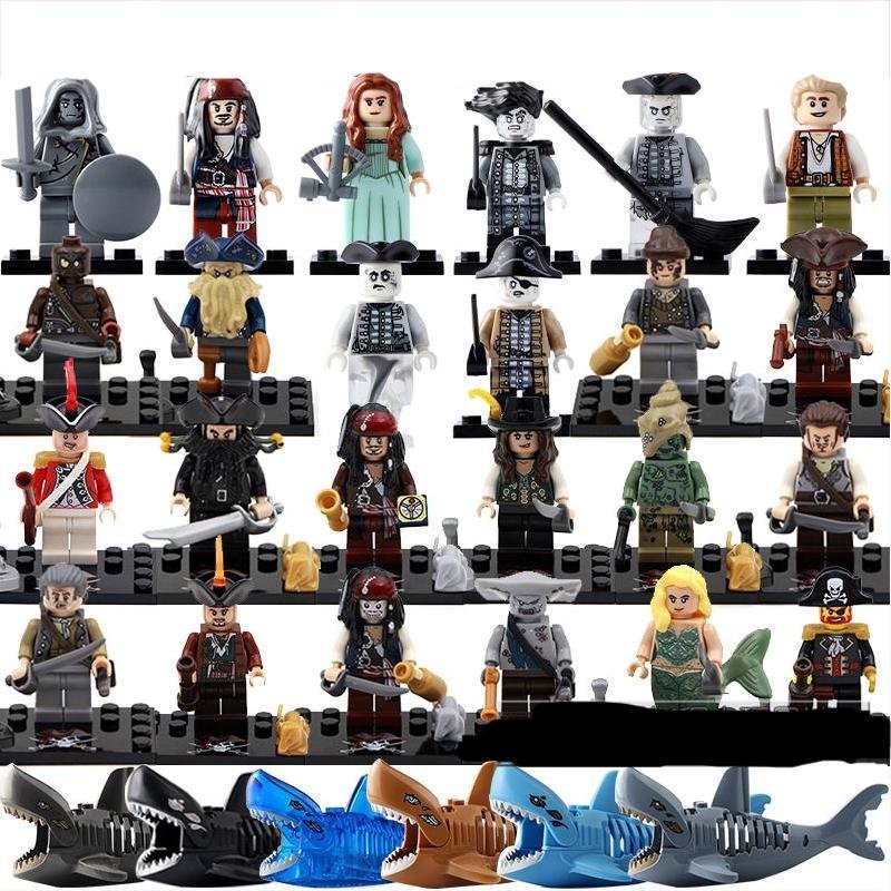 30pcs Pirates of the Caribbean series Character Minifigures Fit Lego movie Sets