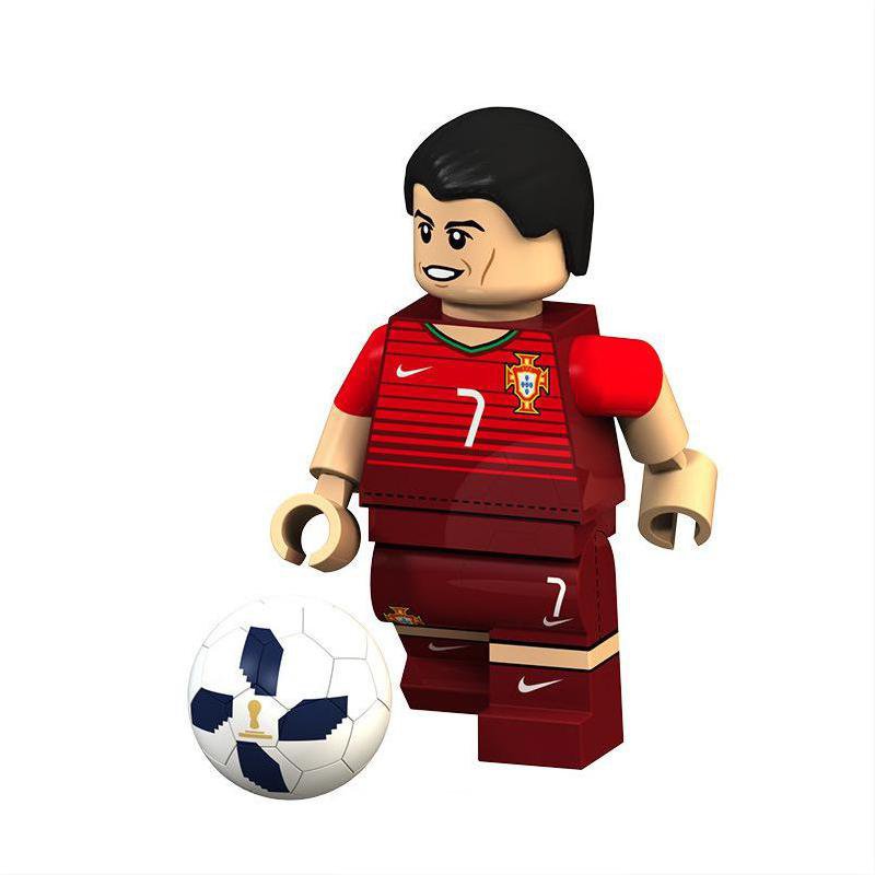 C Ronaldo Minifigures Fit Lego Portugal national football team Minifigure