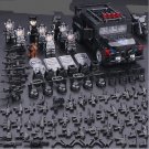 S.W.A.T. Black Motorcycle Hanma Car Minifigures Fit Lego City police Sets