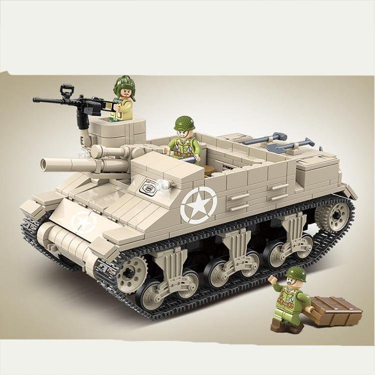 America M7 Priest M7B1 Tank Soldier Minifigures WW2 America Sets