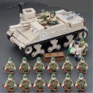 America M7Priest self-propelled artillery Soldier Minifigures WW2 Military Sets