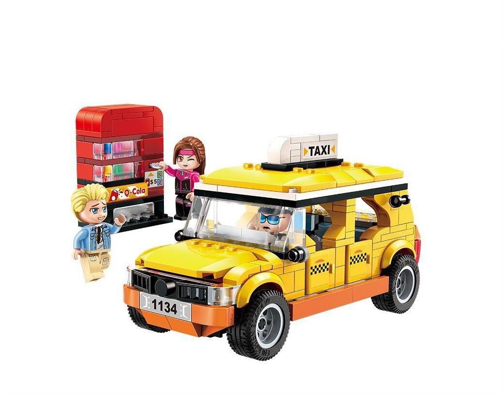 Yellow Taxi Minifigures City Taxi Sets