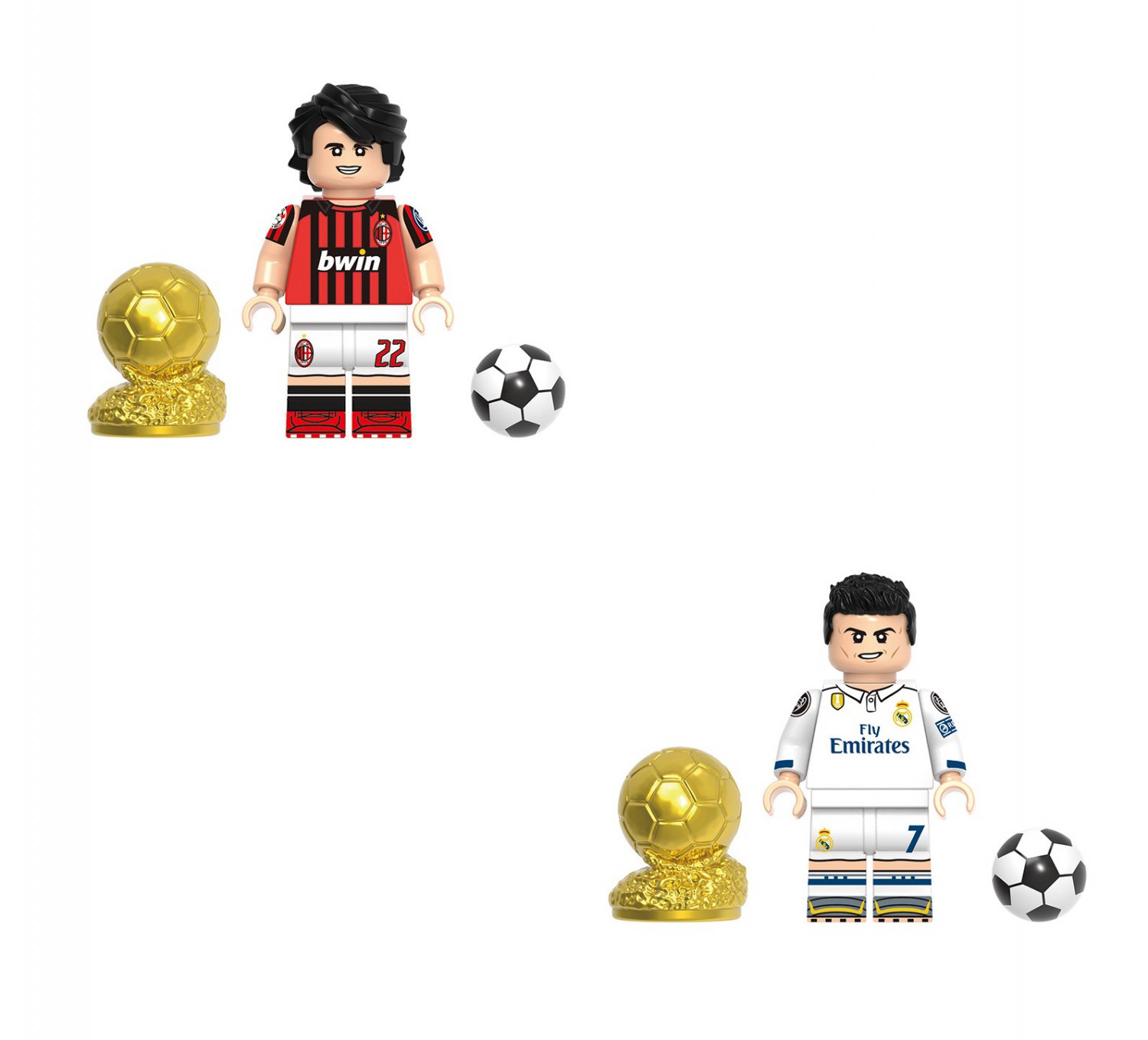 Kaka and Ronaldo Minifigures Football Star Sets
