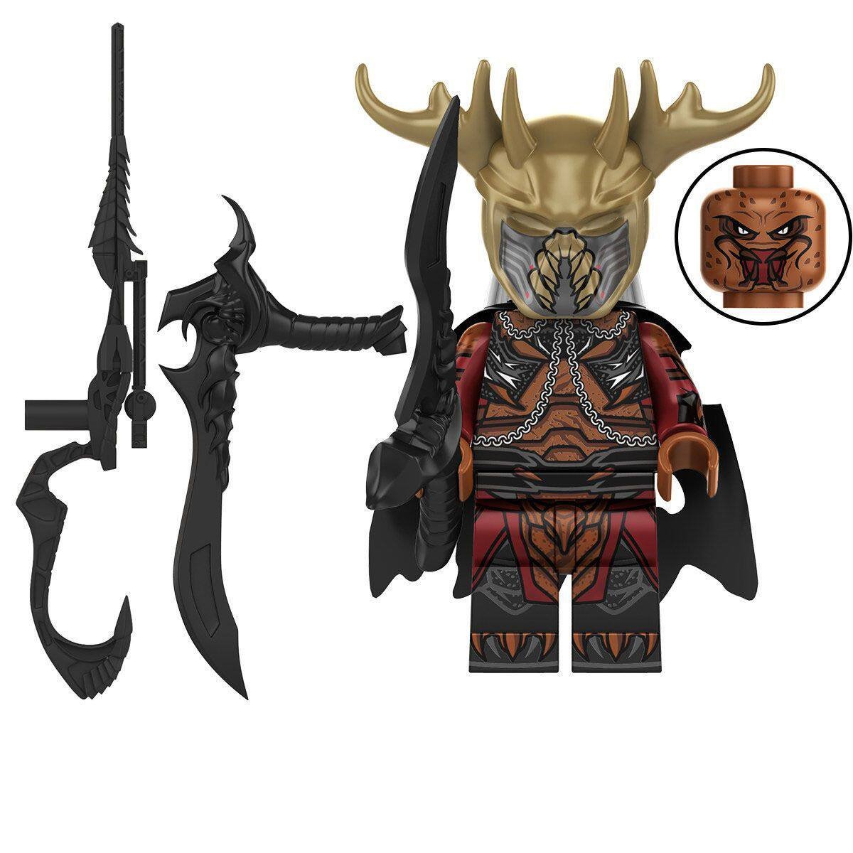 The Predator White-haired Eld Minifigures The Predator movie Minifigure