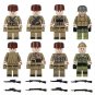 8pcs USSR Red Army commando Minifigures WW2 European theater Sets