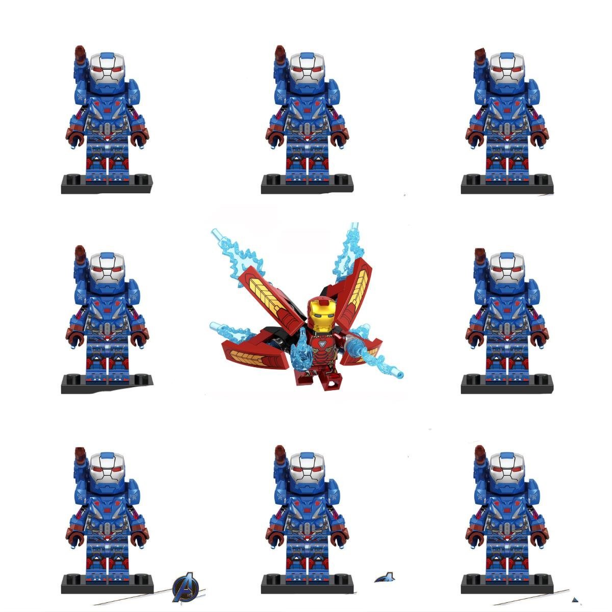 9pcs Iron Man War Machine Minifigures Iron Man 2 movie Sets