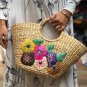 gift for women woven straw bag purse clutch handmade