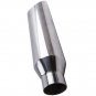 18" Long Stainless Steel Exhaust Tip Rolled Edge 2.5" Inlet - 4" Outlet