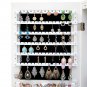 Door Wall Mount Touch Screen LED Light Mirrored Jewelry Cabinet Storage Lockable