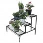 3 Tier Stair Staircase Style Metal Plant Stand Outdoor Metal Plant Stand Shelf