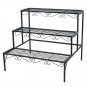 3 Tier Stair Staircase Style Metal Plant Stand Outdoor Metal Plant Stand Shelf