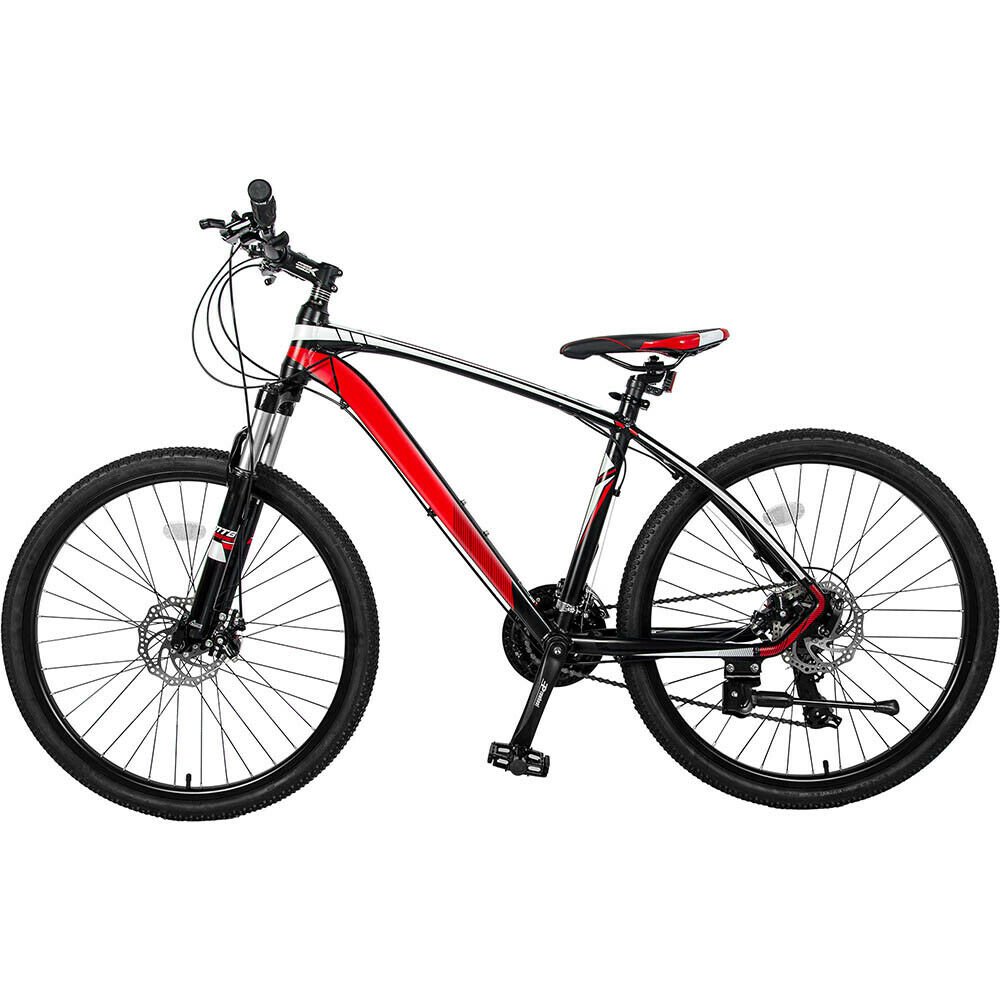 26" Aluminum Alloy Mountain Bike 24 Speed Mountain Bike (Black & Red
