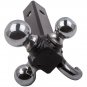 3 Ball Tri-Ball Trailer Hitch Ball Receiver Mount 1 7/8" 2" 2 5/16" Tow W/ Hook