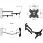 26"-55" Black Adjustable TV Wall Mount Bracket Set Living Room Study Home