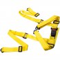 2 Sets Universal 4 Point 2" Safety Harness Racing Seat Belt Mounting Yellow