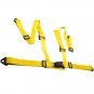 2 Sets Universal 4 Point 2" Safety Harness Racing Seat Belt Mounting Yellow
