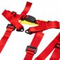 2 Sets Universal 4 Point 2" Strap Safety Harness Racing Seat Belt Mounting Red