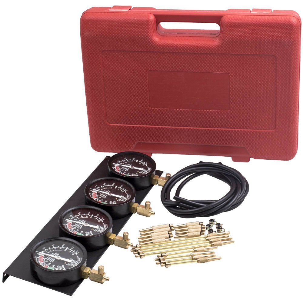 Motorcycle Fuel Vacuum Carburetor Synchronizer Tool Kit/Set rubber pipes