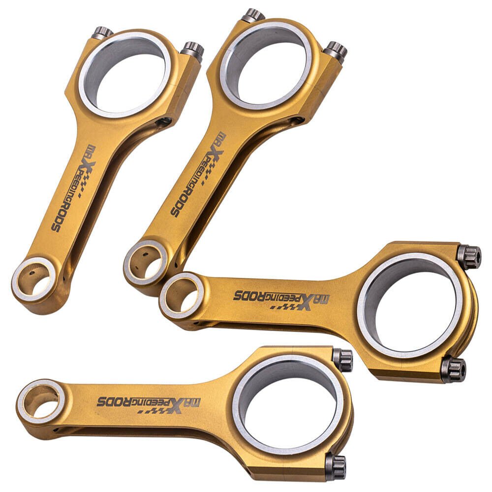 4 Pcs Titanizing Connecting Rods+arp2000 Bolts For Mitsubishi 4b11 