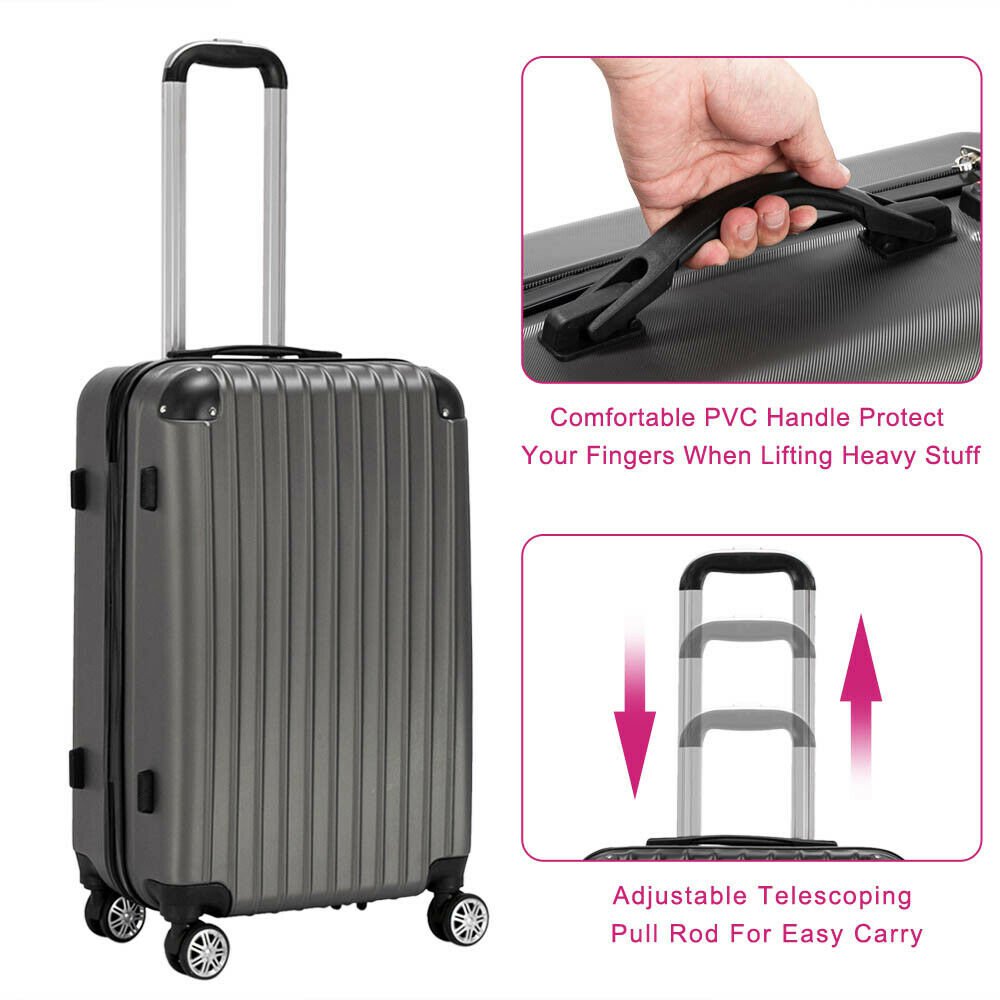 3pcs Luggage Sets Aluminum Rod/Double Wrap Angle Adventure Traveling ...