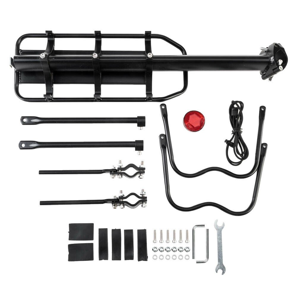Functional Metal Black Bicycle Rack Cargo luggage shelf Rear Rack Bracket