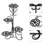 Black Metal Plant Stands Flower Iron Pot Shelf Bracket Indoor Garden Outdoor