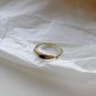 Sterling Silver Black Eye Minimalist Golden Open Ring