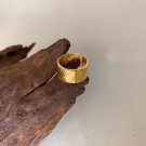 Sterling Silver Irregular Type Gold Foil Paper Fashion Ring