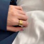 Sterling Silver Irregular Type Gold Foil Paper Fashion Ring