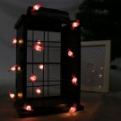 20 LED Pink Flamingo String Lights Indoor Outdoor LED String Lights Battery Operated Fairy Lights