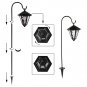 BIGTREE Black Low Voltage Solar Powered Integrated LED Pathway Light Pack