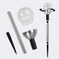 3pk Solar Lights Outdoor Yard Decoration Glass Ball Dual LED 3 Color Garden Lights Pathway Lights