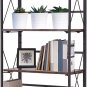 BIGTREE 4 Tier Bookshelf, Modern Home Decor Standing Metal Frame