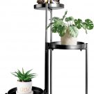 BIGTREE 3-Tier Metal Plant Stand, Foldable Indoor Outdoor Plant Shelf