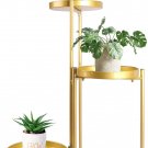 BIGTREE 3-Tier Metal Plant Stand, Foldable Indoor Outdoor Plant Shelf