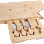 BIGTREE Bamboo Cheese Board and Knife Set