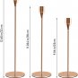 BIGTREE French Gold Taper Candlestick Holder Set of 3