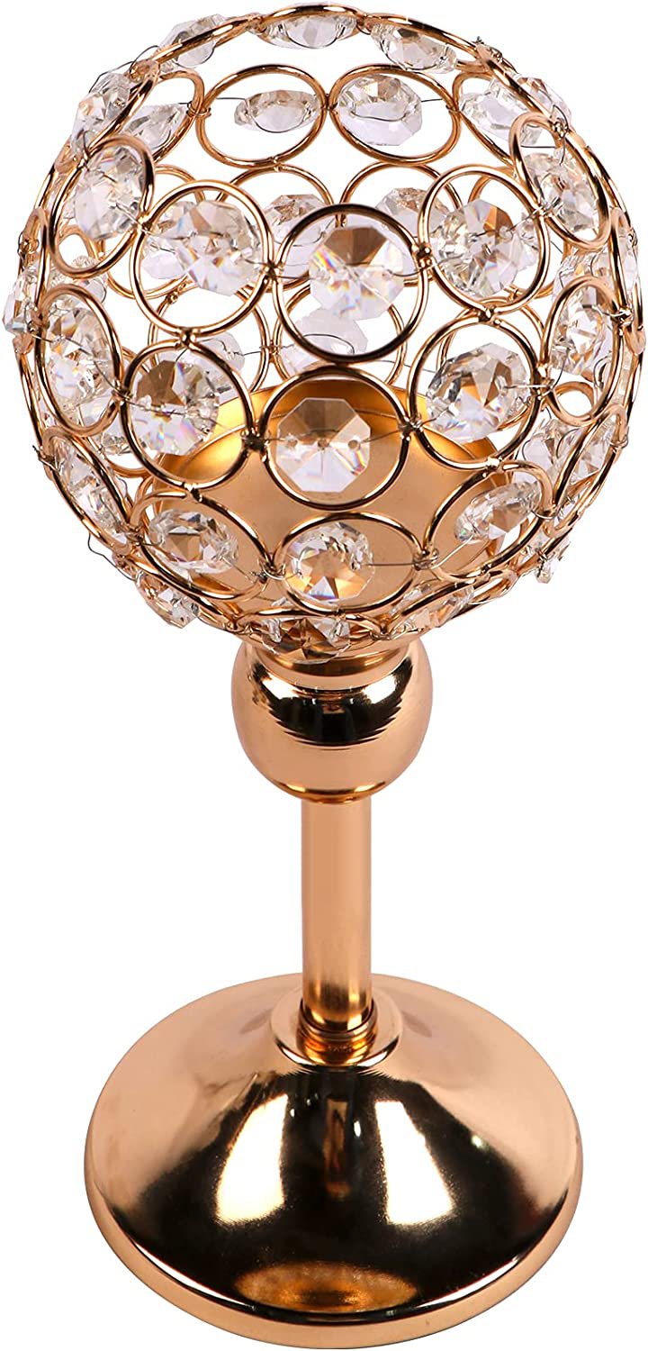 BIGTREE Gold Crystal Candle Holder (30CM)