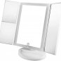 BIGTREE Trifold Makeup Vanity Mirror with Lights, 1X/2X/3X Magnification