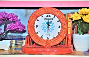 RATTAN TABLE CLOCK KH15106